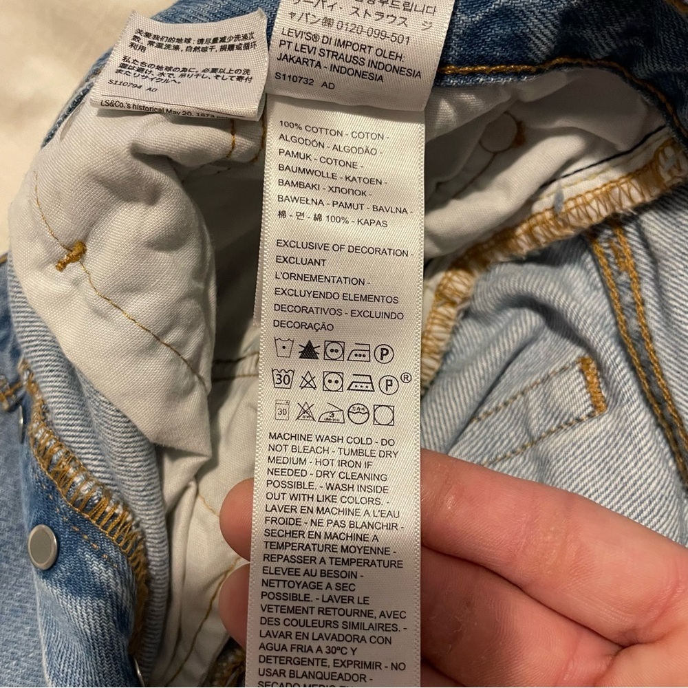 Levi’s Women’s 501 Original Shorts “Sansome Straggler” Blue - Picture 7 of 12